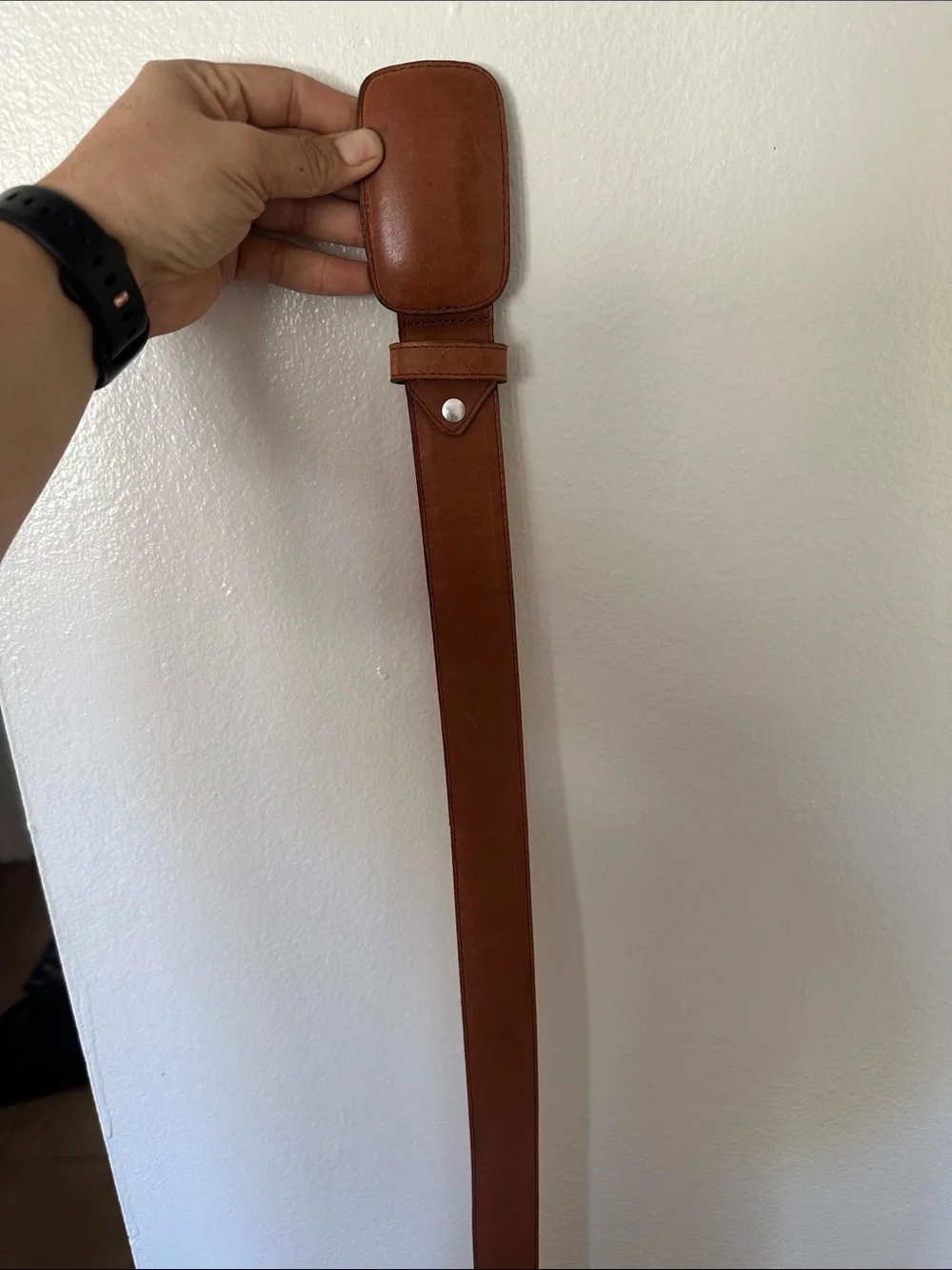 MEXICANA Tan Leather Shoulder Strap